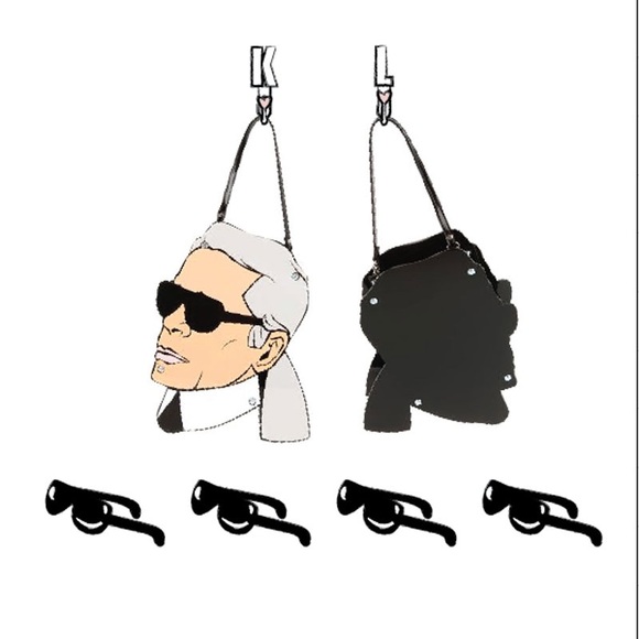 ๐ RARE Yazbukey Karl Lagerfeld Iconic Trendy Fashion Novelty Mini Purse Handbag - Picture 4 of 11